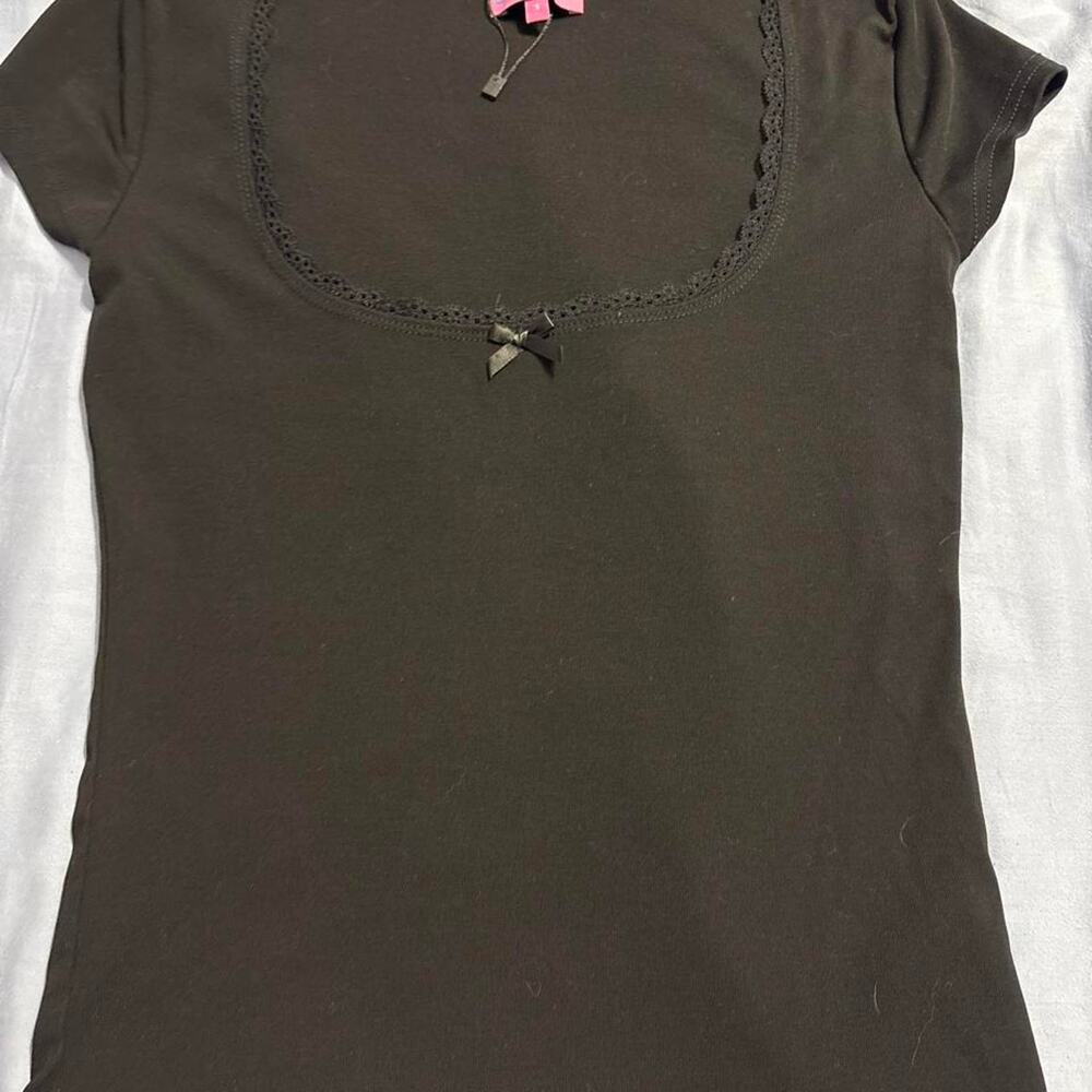 Edikted black lace trim top